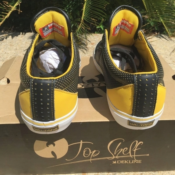 NIB Dekline Belmont Wu-Tang Yellow Killer Bee Shoe - Picture 2 of 11